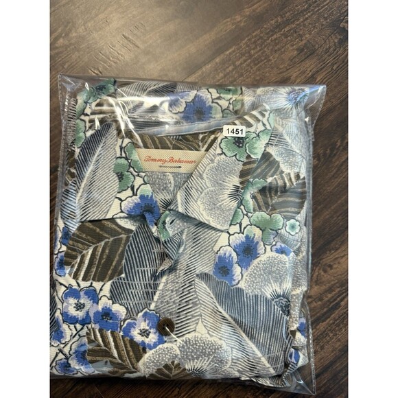 Tommy Bahama Shirt XXL Silk Floral Hawaiian Beach Button Up Short Sleeve Mens - Picture 7 of 7